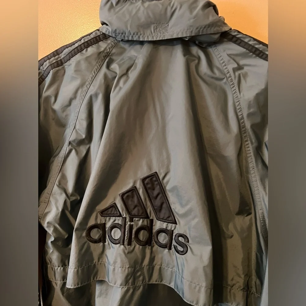 Vintage adidas windbreaker hooded jacket size medium